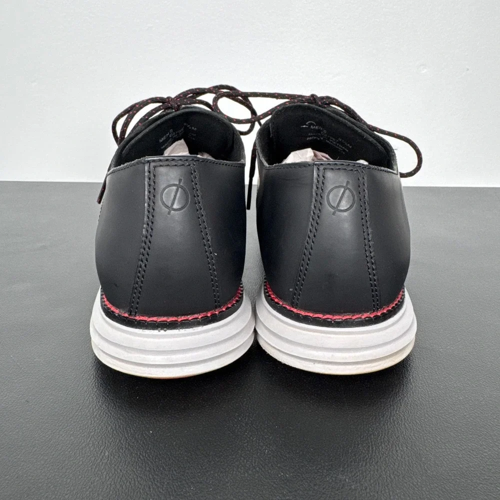 Cole Haan OriginalGrand Plain Toe Oxford Black Red Leather Mens 9.5 M C27997